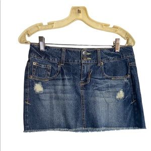Tyte jeans Denim distressed medium wash Mini Skirt ladies 5